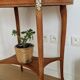 Marquetry side table from the mid-20th century.