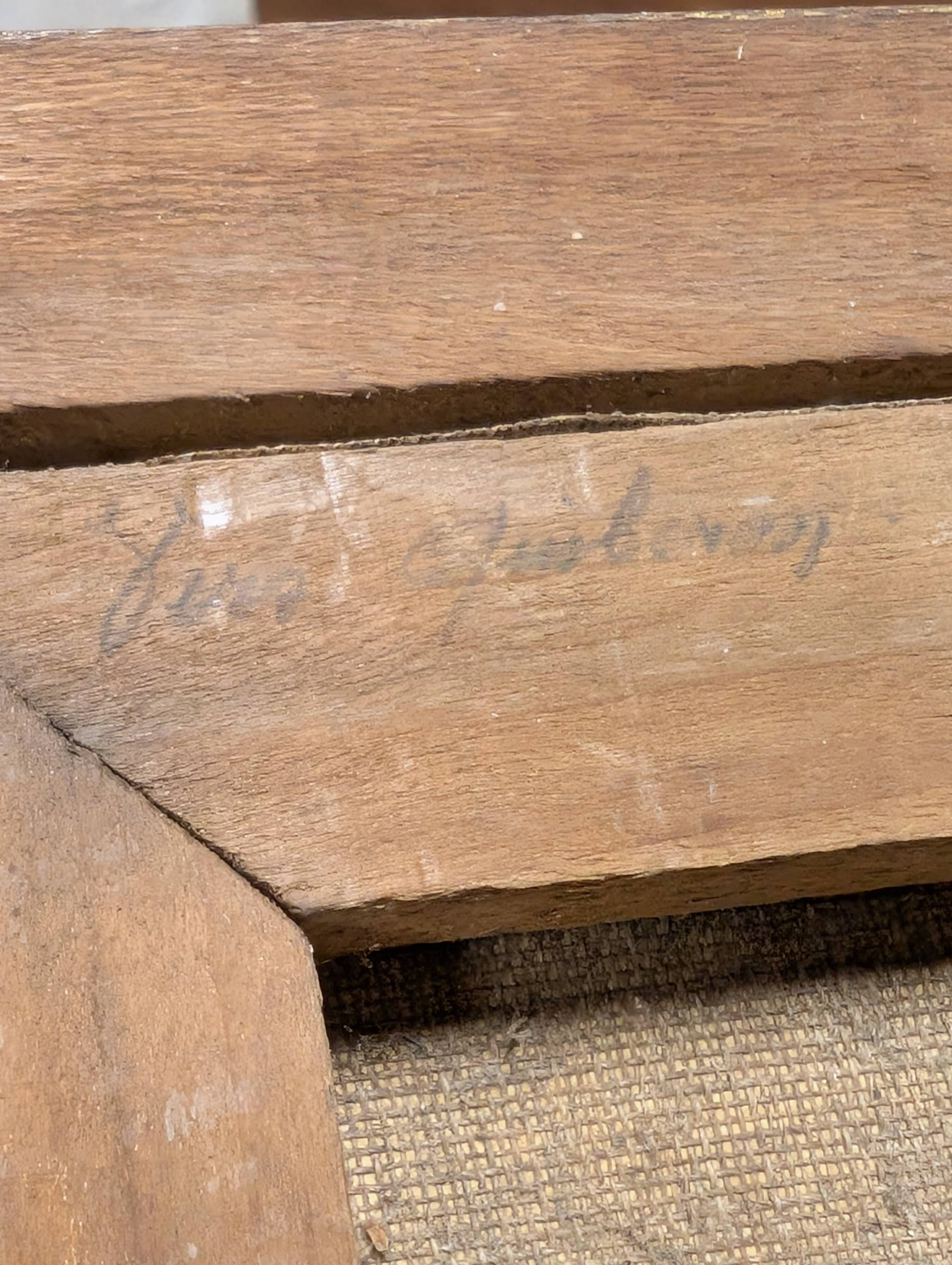 Old oil painting on canvas from the 19th/20th century.