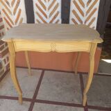 Small sandblasted wood desk table