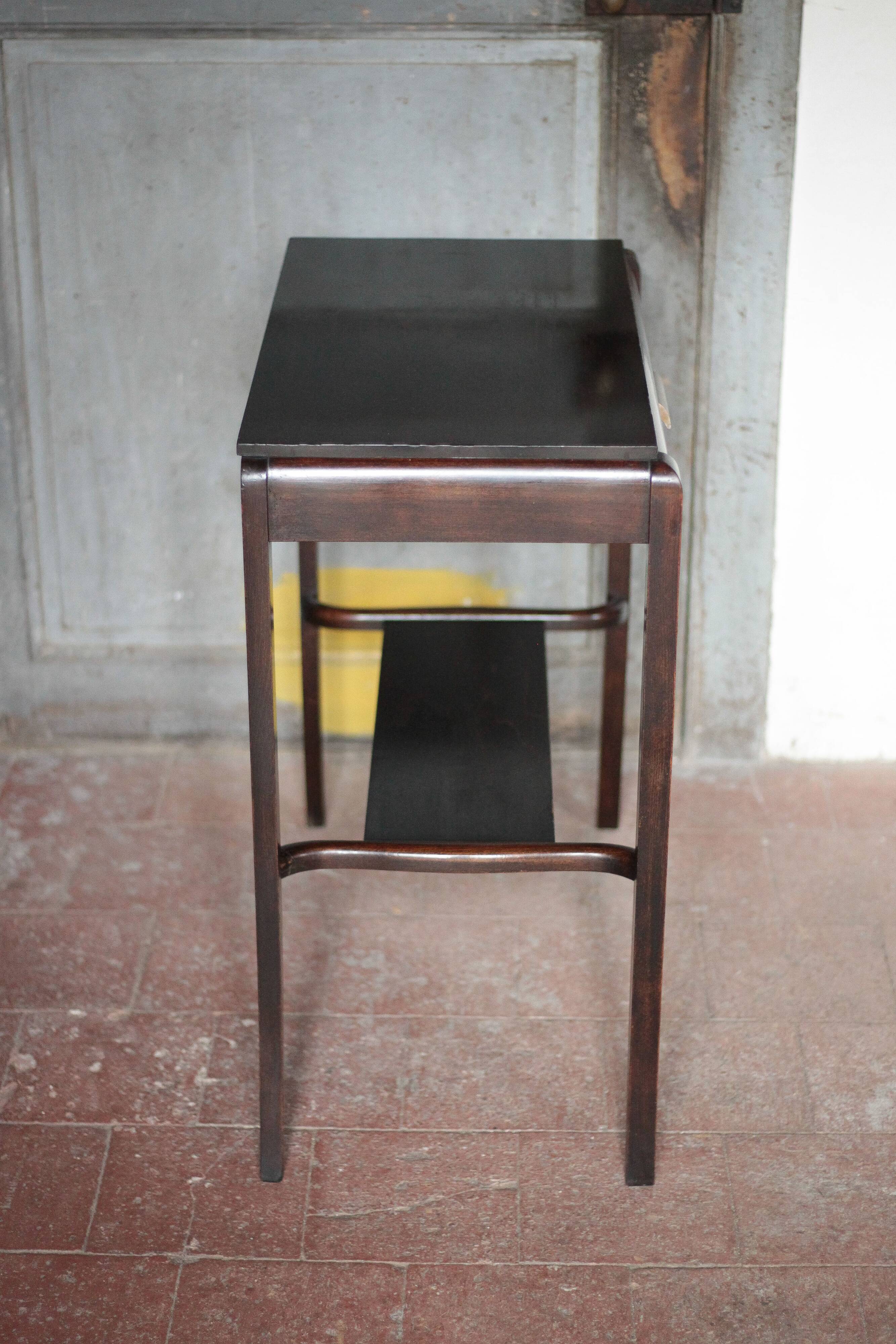 Table vintage, table bois avec 1 tiroir, console art déco, table d'appoint