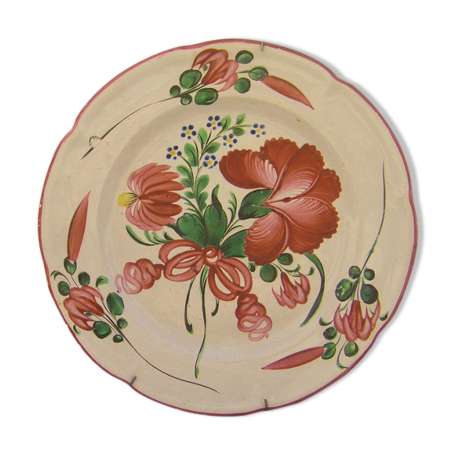 Oriental earthenware plate