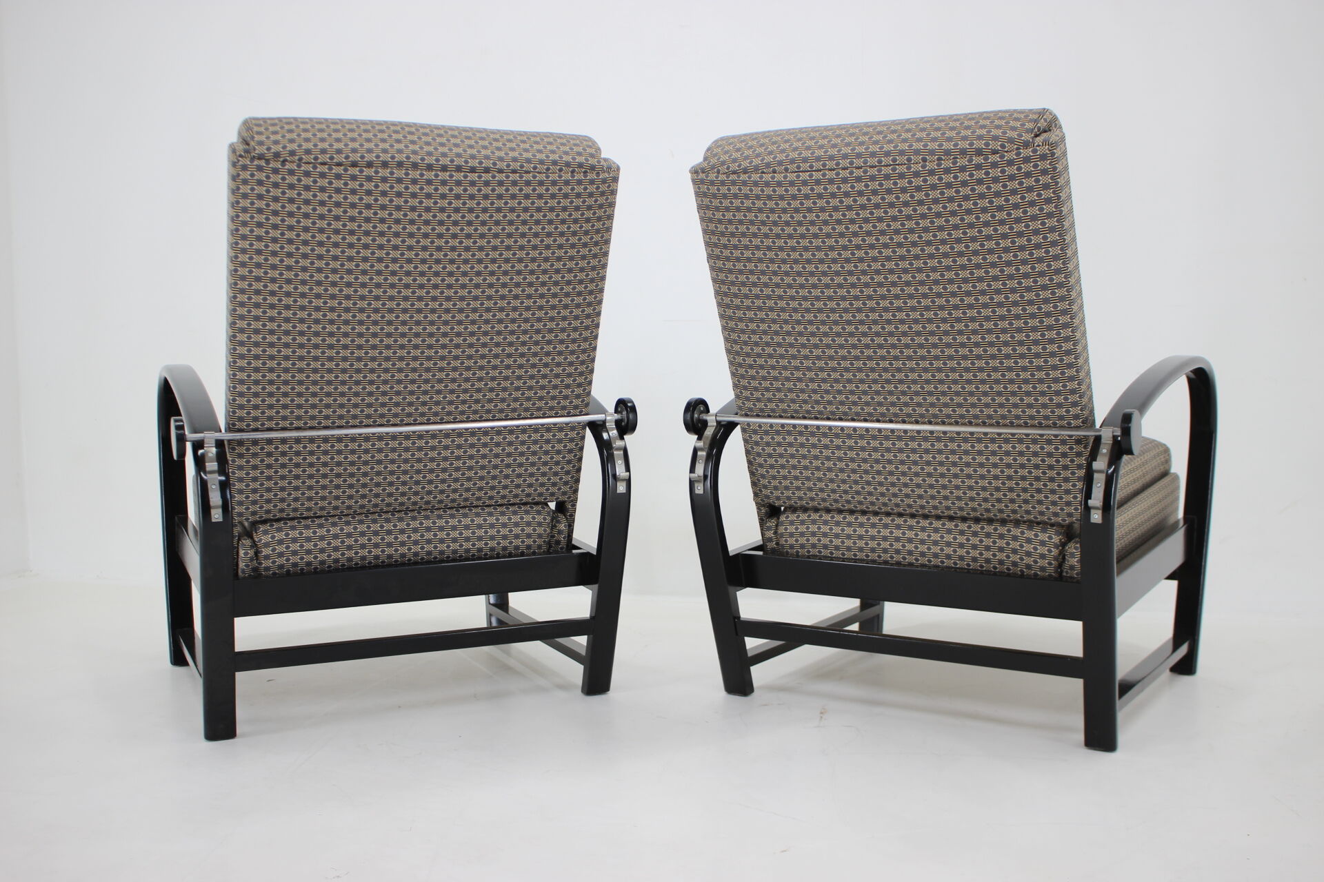 1940s Pair of Kropacek Kozelka Adjustable Armchairs,Czechoslovakia