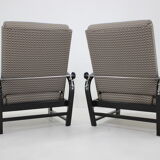 1940s Pair of Kropacek Kozelka Adjustable Armchairs,Czechoslovakia