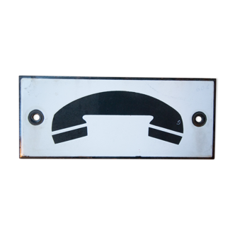 Plaque émaillée "téléphone"