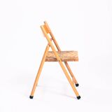 Vintage Italian straw folding chairs, set of 3