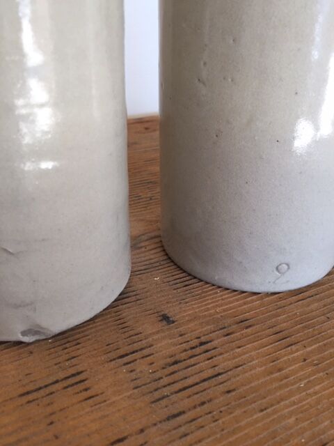 Enamelled sandstone bottles