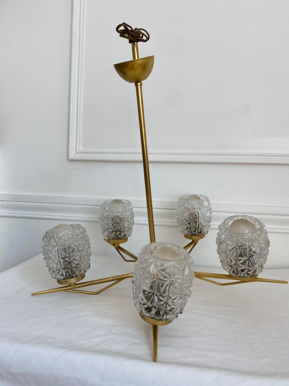 Lustre vintage à 5 feux