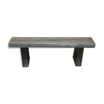 Banc bois et métal