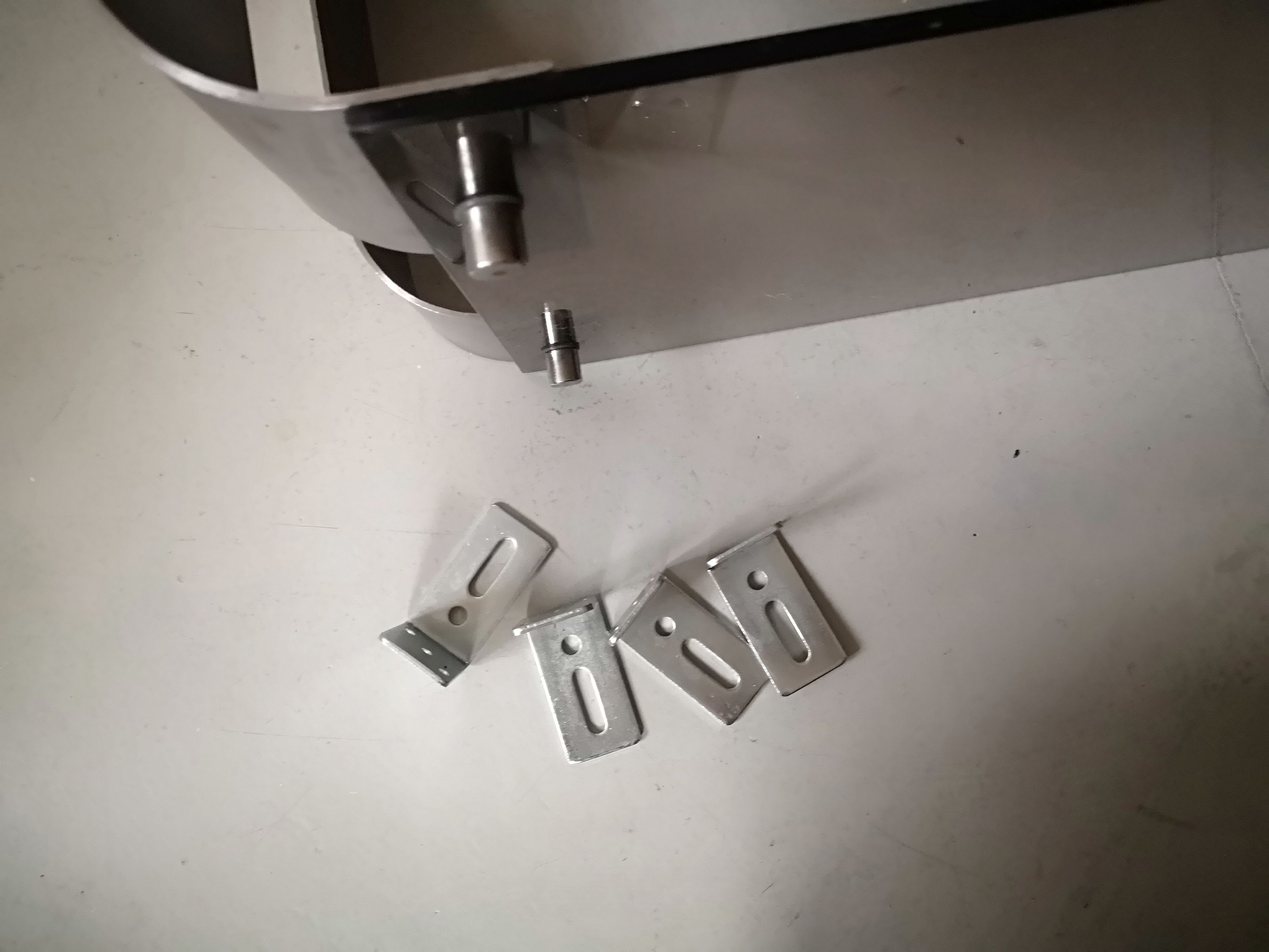 wall floor in metal and smoked glass, Donald Singer 1970