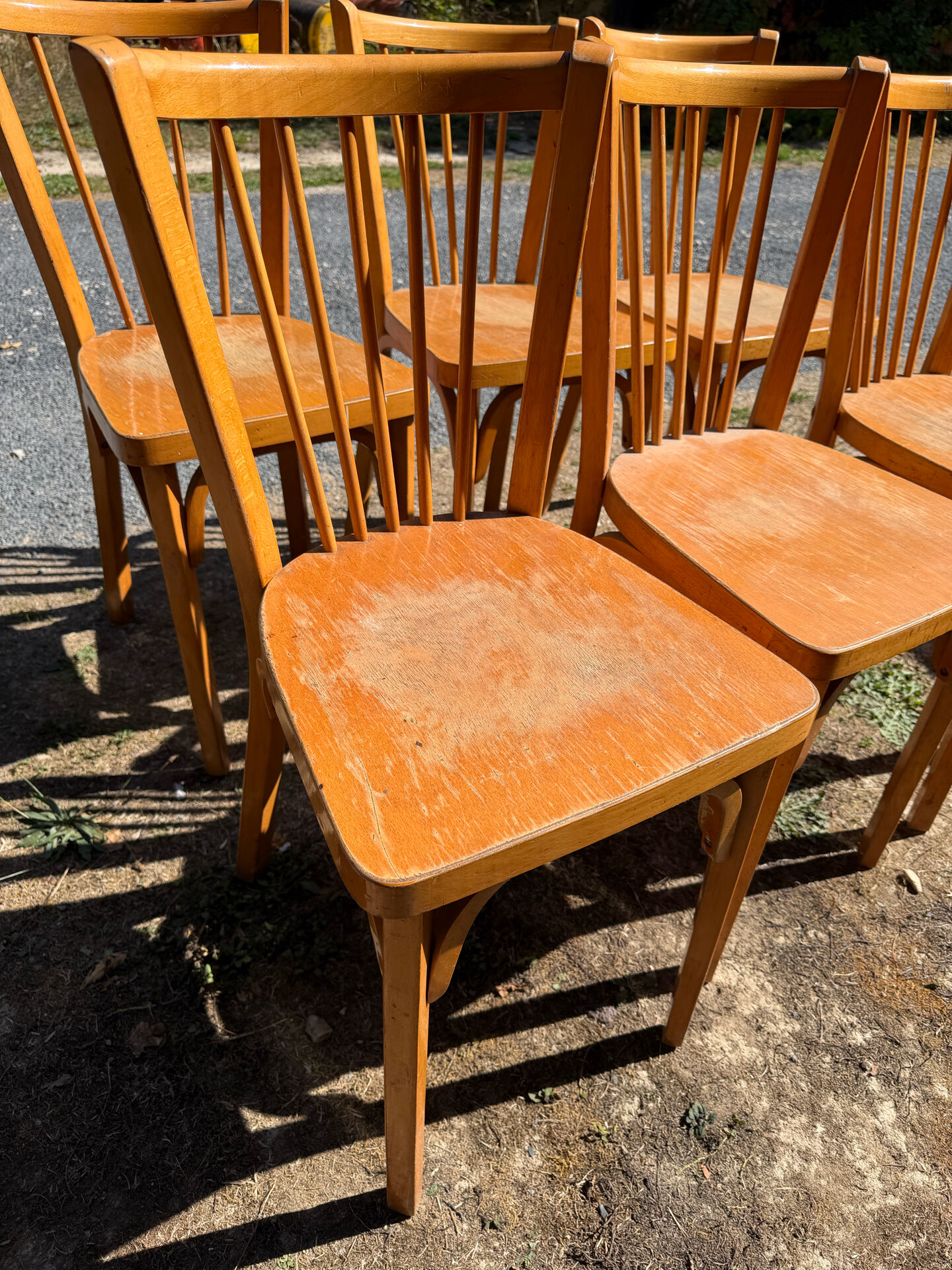 Lot de 6 chaises vintage en bois – Baumann