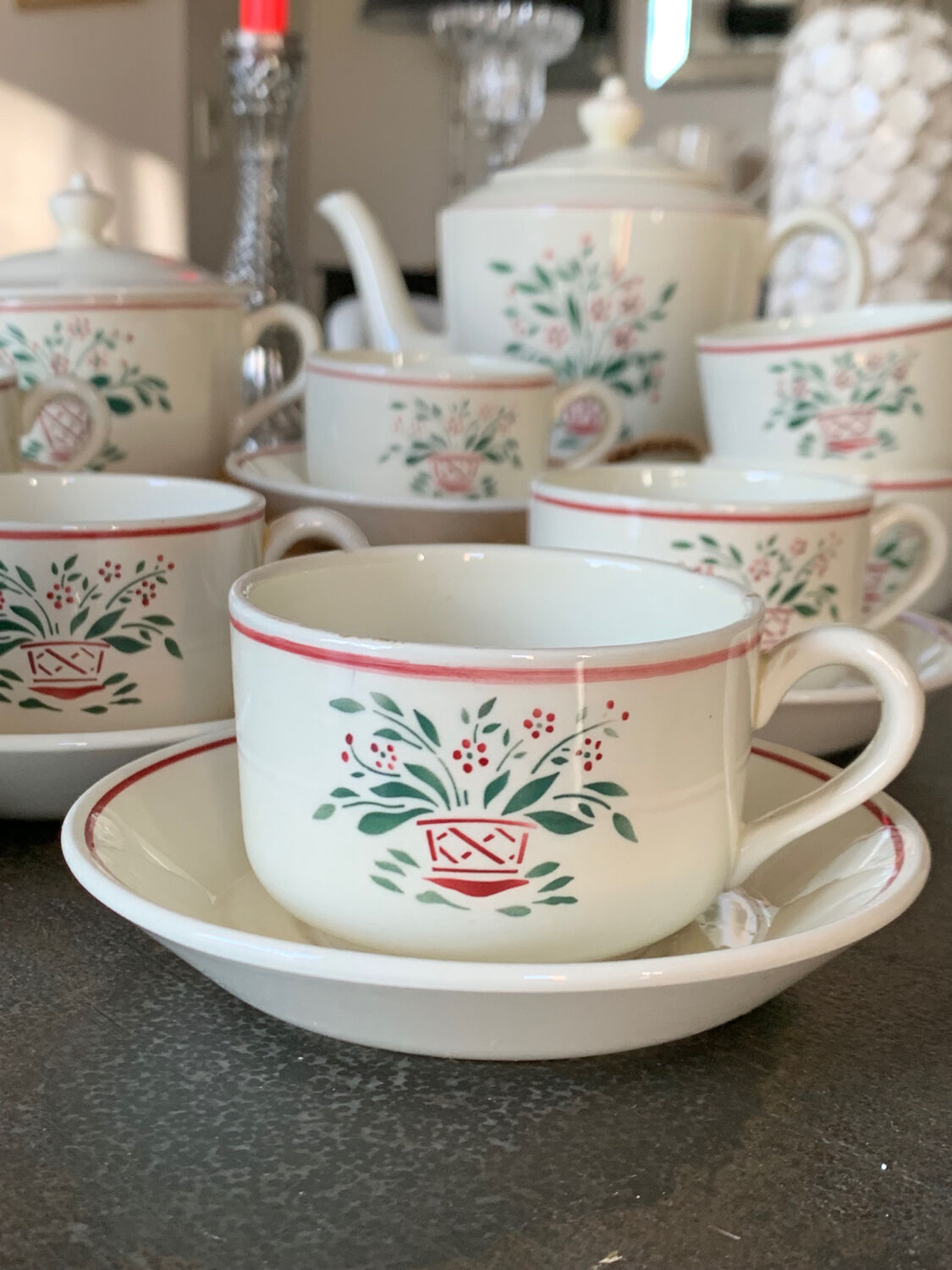 Vintage HB Creil et Montereau coffee service