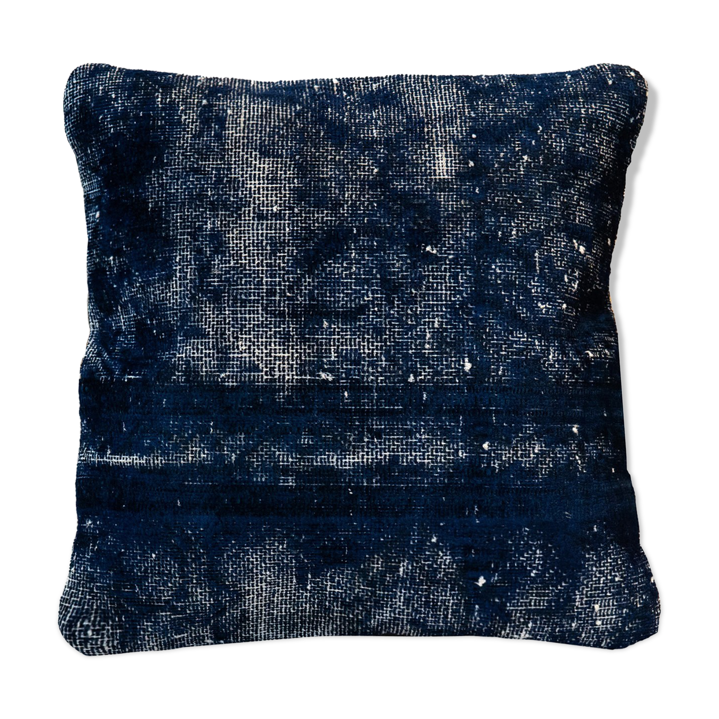 Handmade Blue Wool Cushion Cover