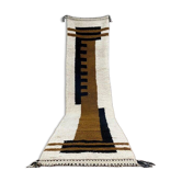 Tapis berbère en laine pure de passage traditionnelle taille 75/300 cm