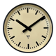 Grey industrial factory wall clock from pragotron, 1960s