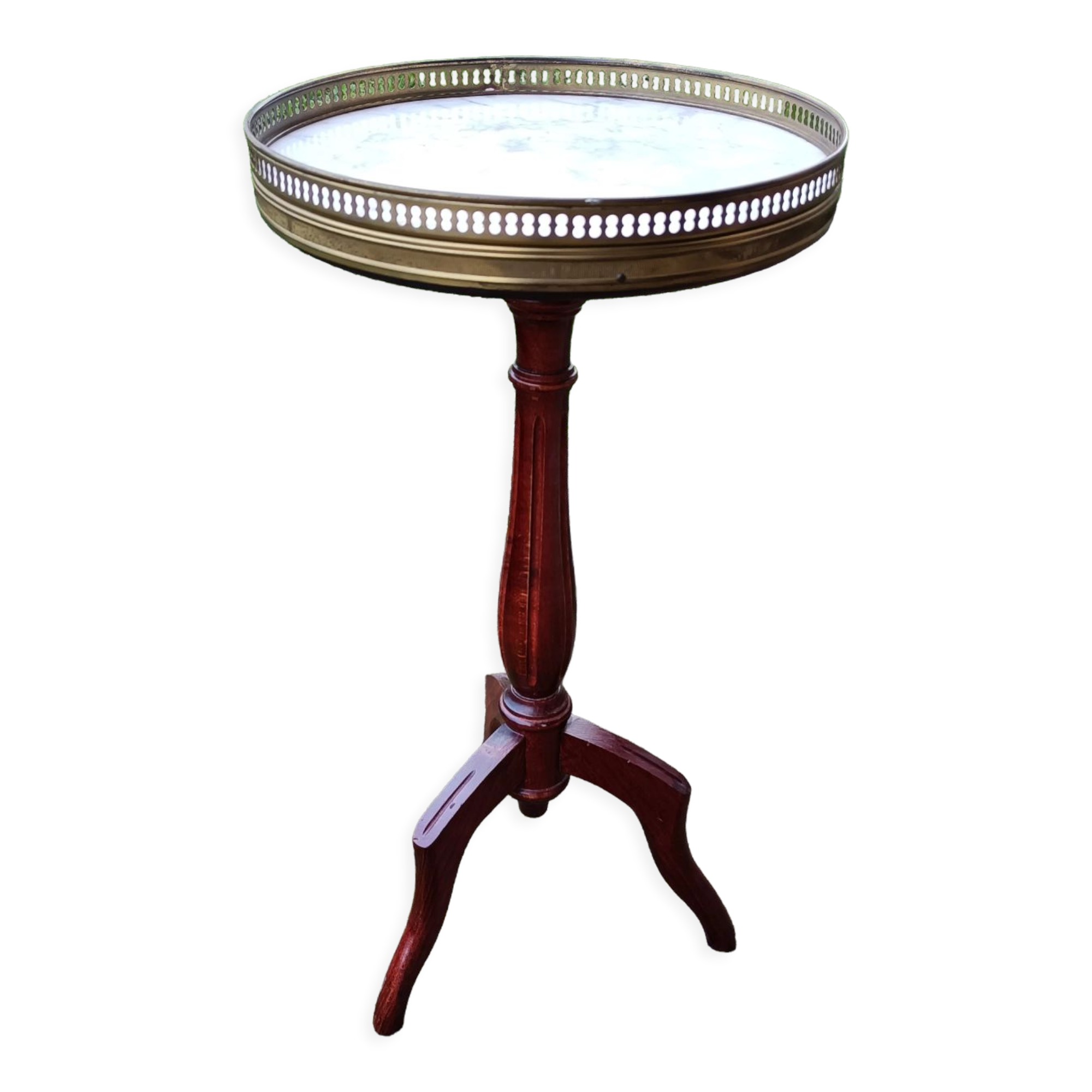 Marble table side or table pedestal table