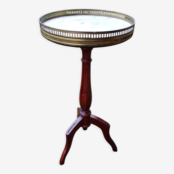 Marble table side or table pedestal table
