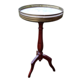 Marble table side or table pedestal table