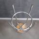 Vintage bar stool - chrome metal and wood