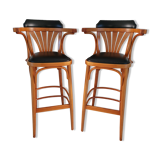Paire de tabourets de bar bistrot vintage