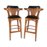 Pair of vintage bistrot bar stools