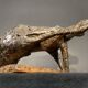 Sculpture animalière, chien en grès émaillé, 1960