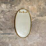 Specchio con cornice in ottone  Italia Anni '50
