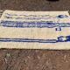 Handmade Moroccan Azilal rug in blue and white, 150/250 cm.