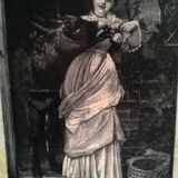 Woman with donkey