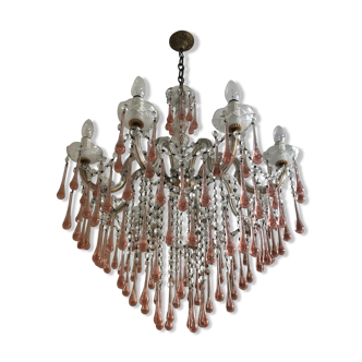 Blown glass chandelier