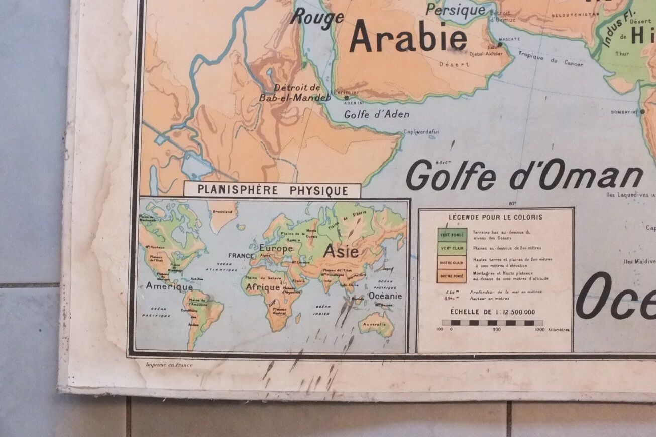 School map Vidal-Lablache No.14 Asia