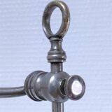 Art deco lamp silver and opaline brass