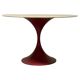 Table à manger en forme de sablier avec base en métal et plateau en marbre, 1960-70