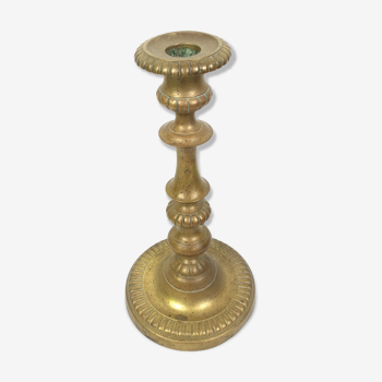 Golden brass candlestick