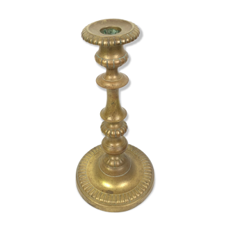 Golden brass candlestick