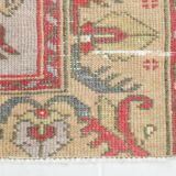 Vintage Red Blue Persian Runner Rug, 104x280Cm