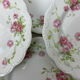 6 flat plates porcelain Limoges shabby flowers