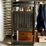 Black wooden folding chair