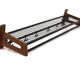 Scandinavian teak and metal coat rack, Sweden, 1970
