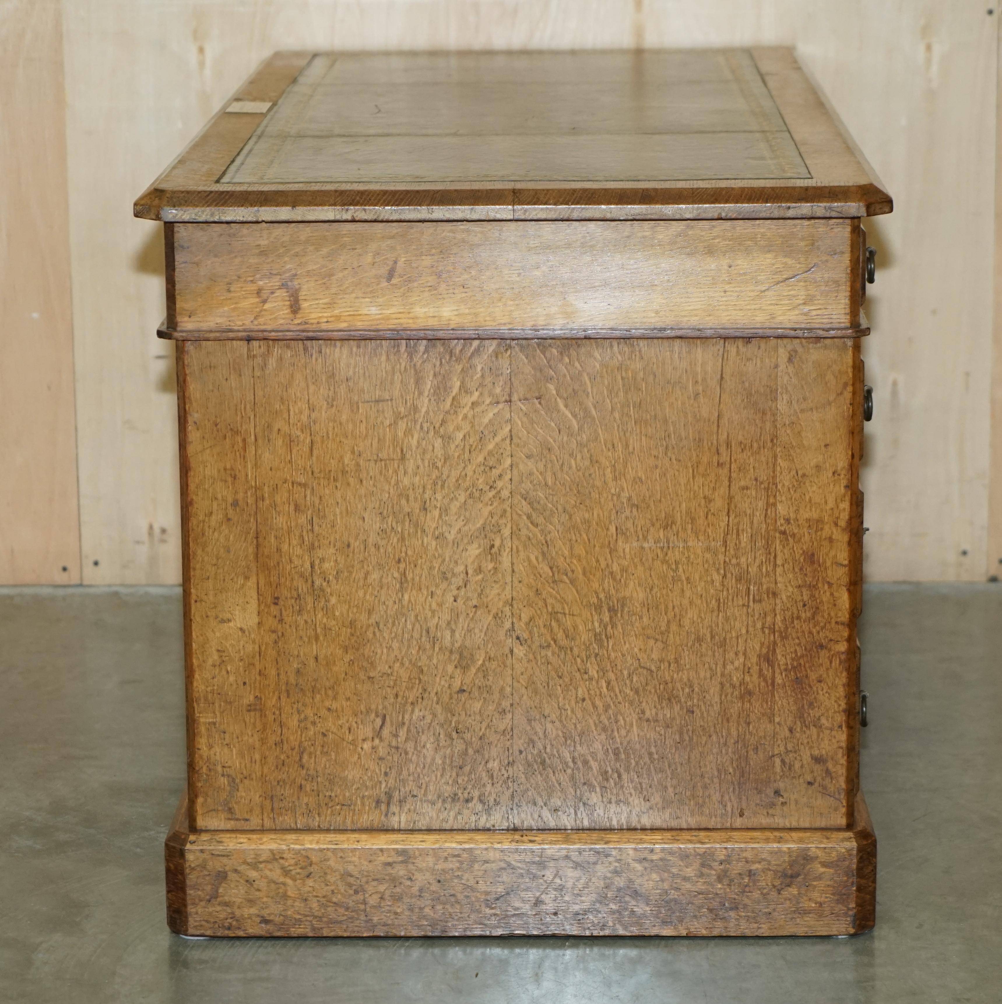 Victorian Oak Partner's Desk circa 1883