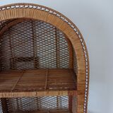 Rattan shelf