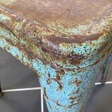 Authentic vintage industrial tolix metal stool by Xavier Pauchard 1950 n1