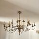 Large solid brass chandelier with 24 lights
