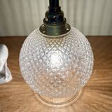 Vintage glass globe angled wall light