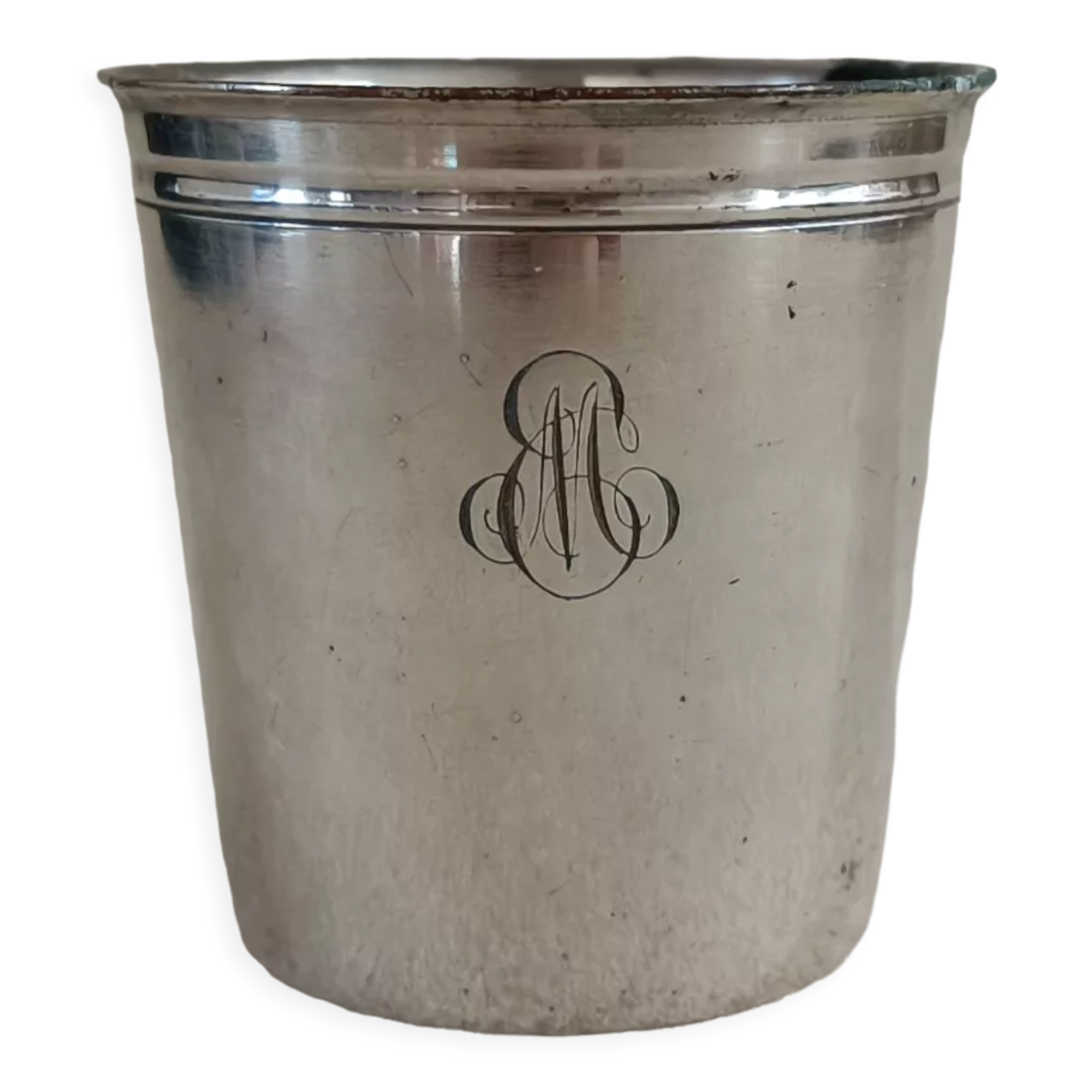 Timpani in silver metal monogram MT