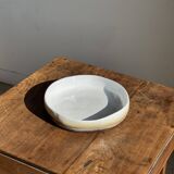 Large white and earthenware ceramic dish