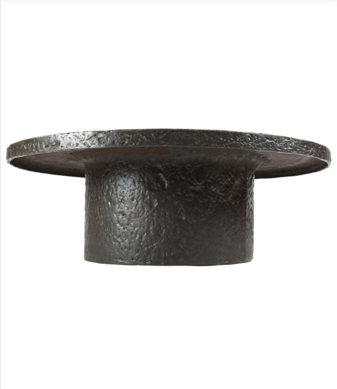 Table basse ronde brutaliste années 70