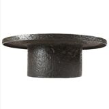 Table basse ronde brutaliste années 70