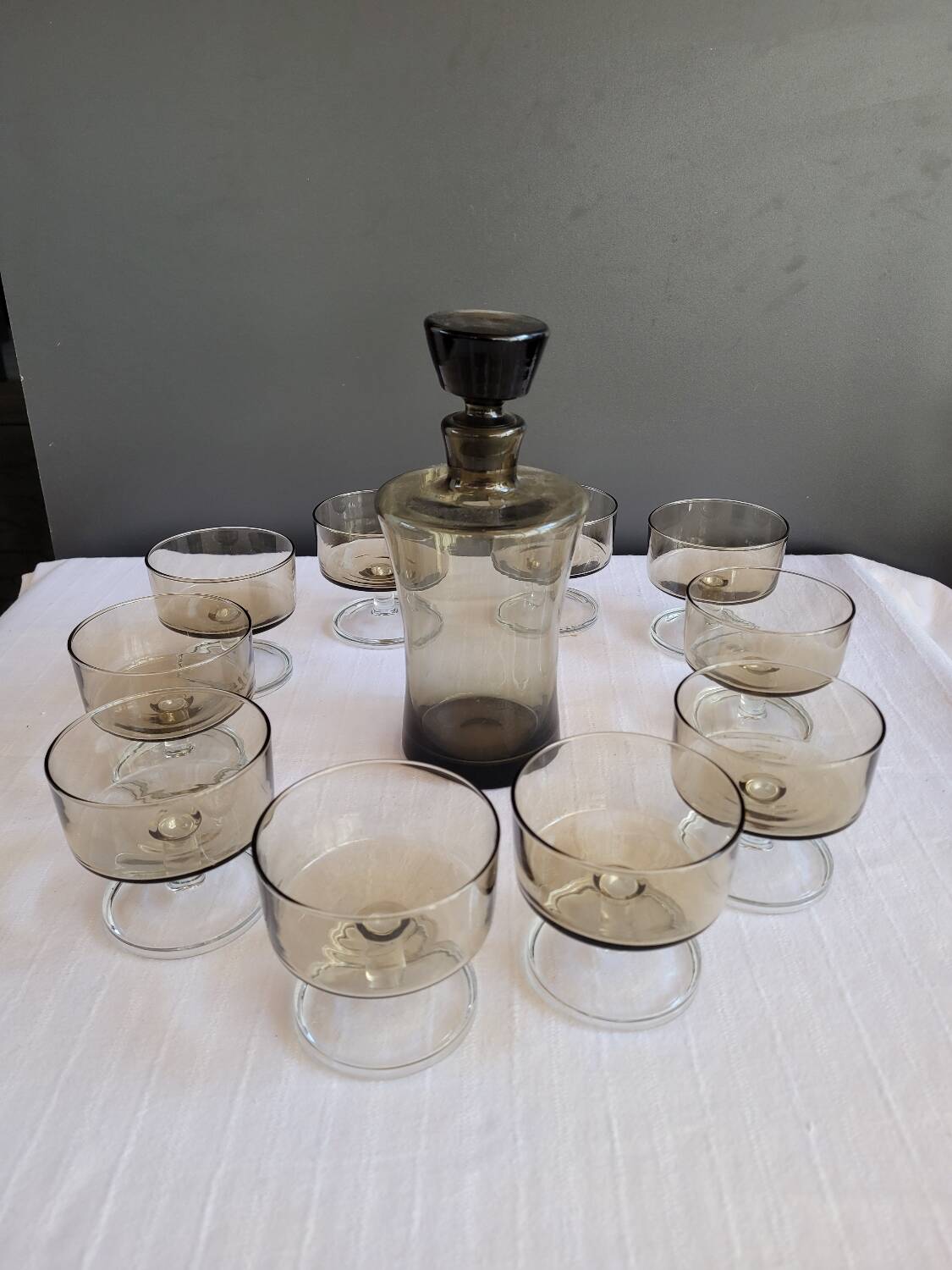Glasses and carafe