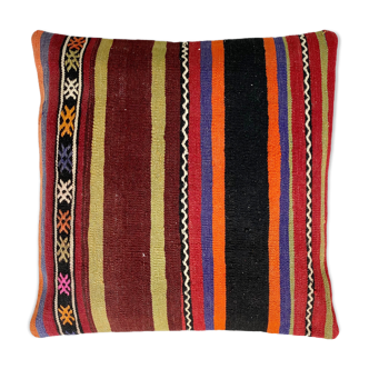 Kilim Pillow 60 x 60 cm Tapis Kelim Kilim Pillow Cover ,Vintage Meditation Bench Kelim Teppich Boho