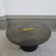 round couch table with  black slade plate by draenert studios